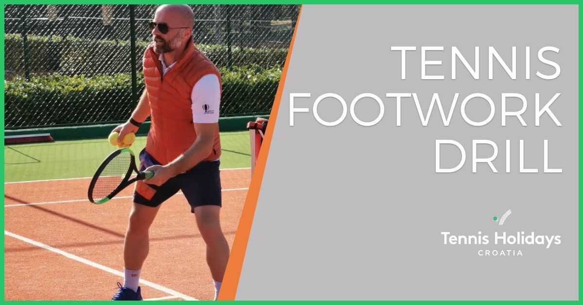 Tennis footwork drill with cone